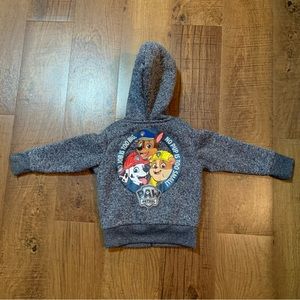 Paw Patrol Faux Fur Lined Full Zip Sweatshirt Hoodie Jacket